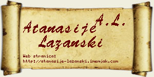 Atanasije Lazanski vizit kartica
